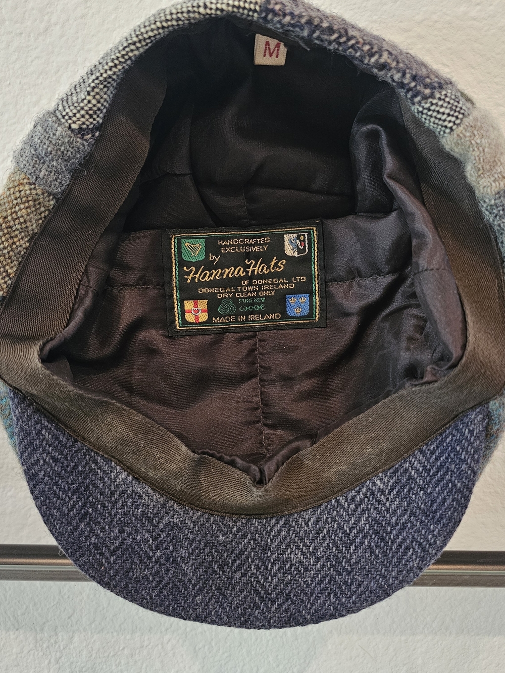 Hanna Hats Men’s Blue Tweed Flat Cap - Made in Ireland